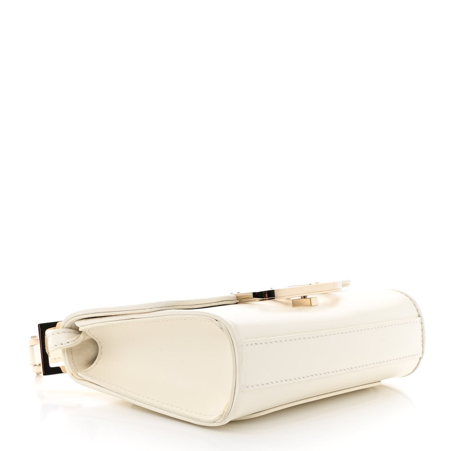 Smooth Calfskin Small VLogo Shoulder Bag White