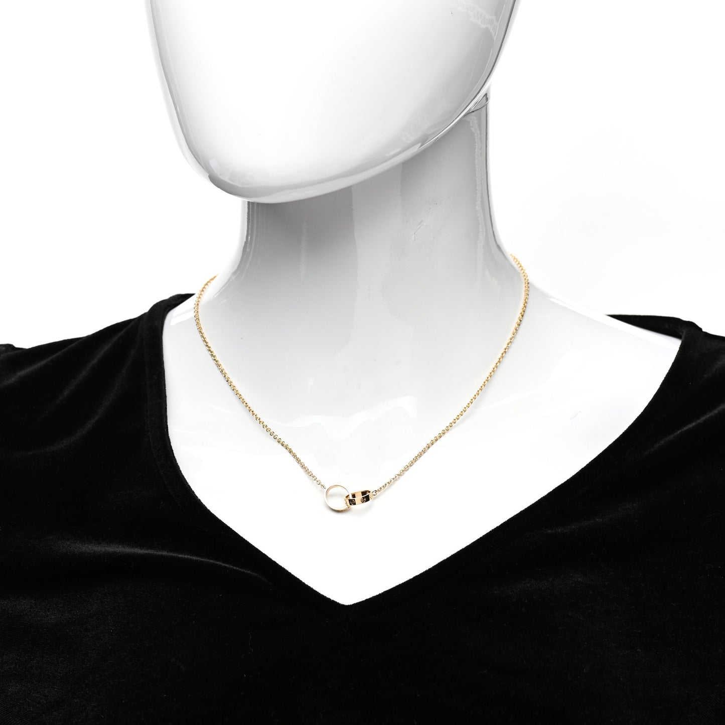 18K Yellow Gold Interlocking LOVE Necklace