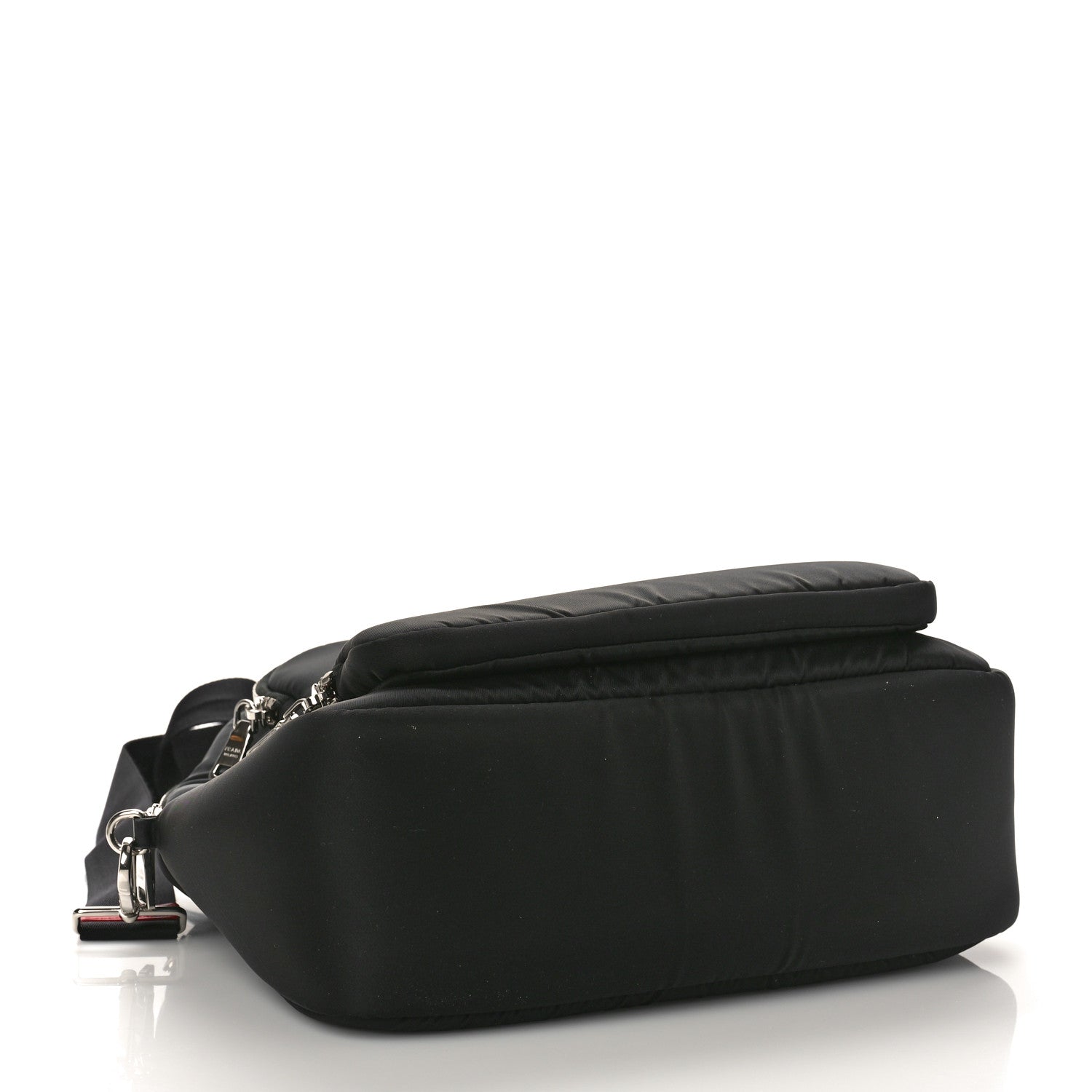Prada Tessuto Nylon Pocket Top Handle Bag Black Fuoco 4 of 8