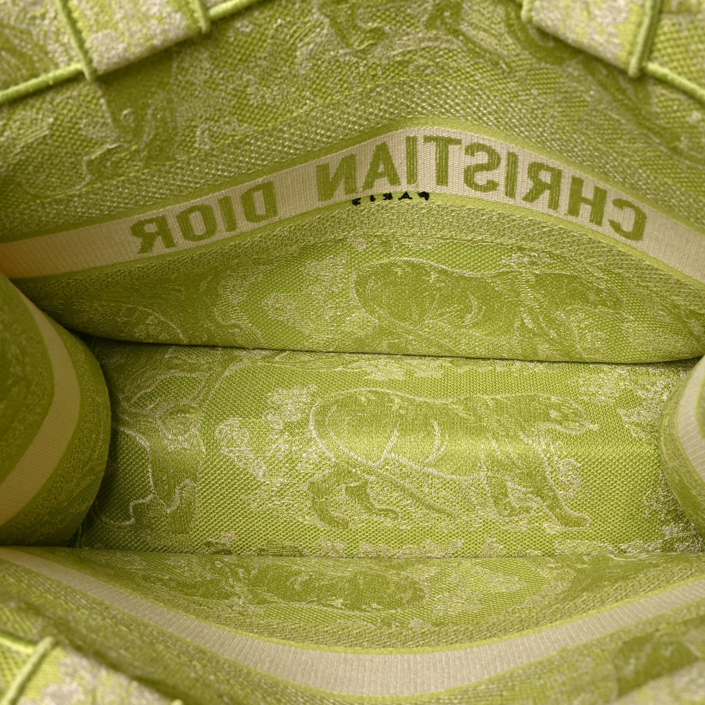 Canvas Embroidered Medium Dioriviera Toile De Jouy Book Tote D-Lite Green