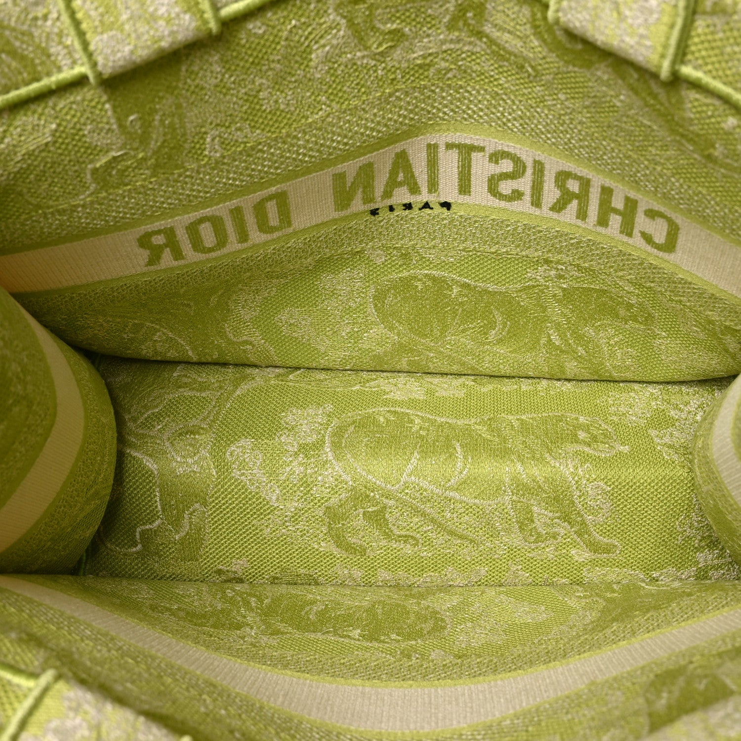 Christian Dior Canvas Embroidered Medium Dioriviera Toile De Jouy Book Tote D-Lite Green 5 of 12
