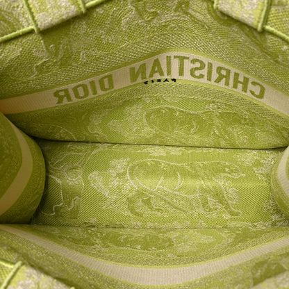 Christian Dior Canvas Embroidered Medium Dioriviera Toile De Jouy Book Tote D-Lite Green 5 of 12
