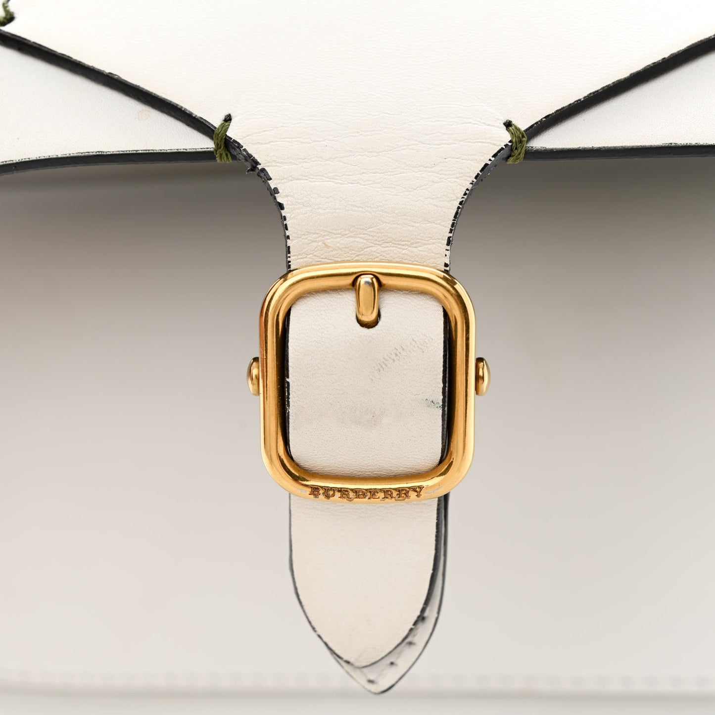 Calfskin Large Square Satchel Chalk White