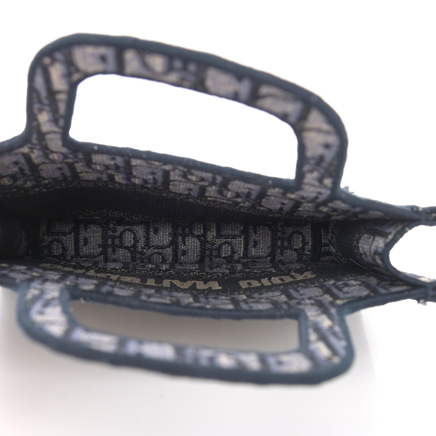 Christian Dior Oblique Mini Book Tote Blue Multicolor 5 of 10