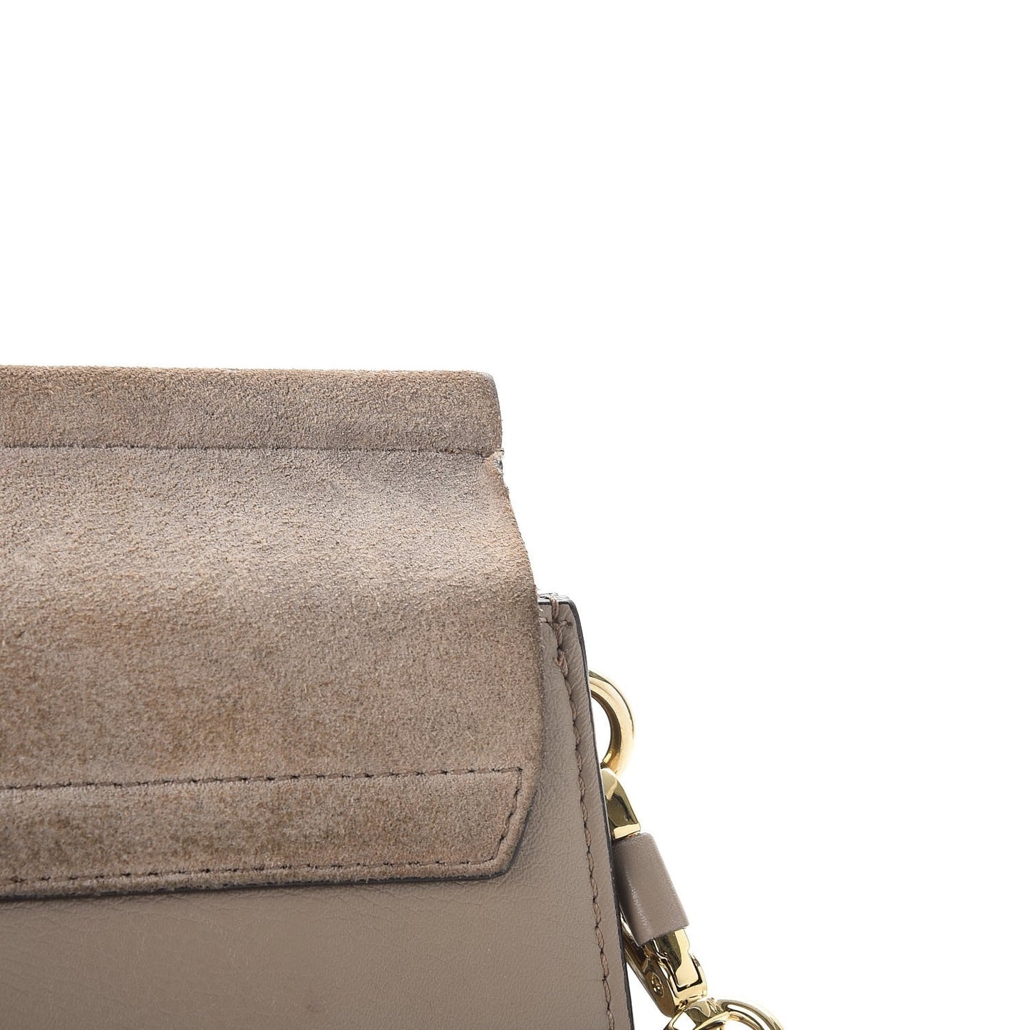 Calfskin Suede Medium Faye Shoulder Bag Motty Grey