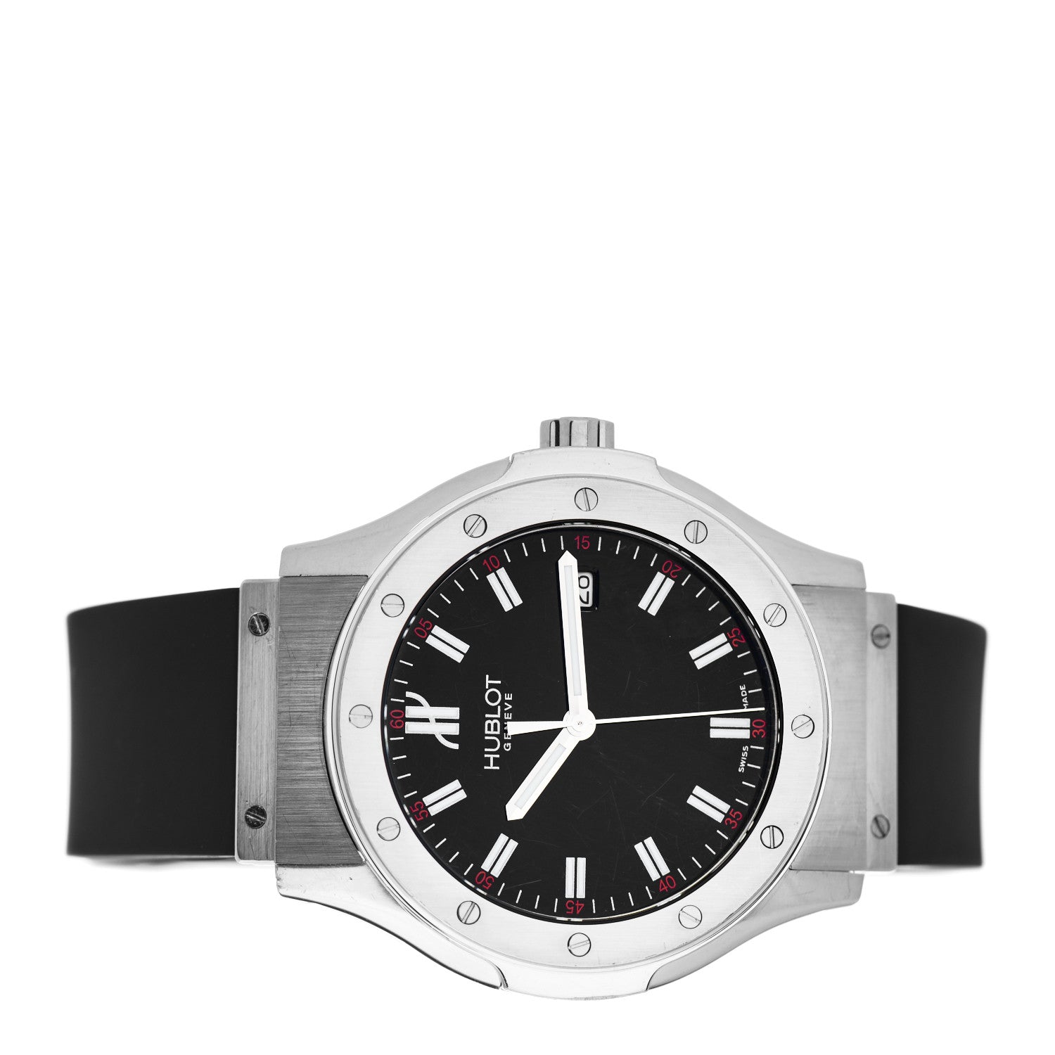 Hublot Stainless Steel Rubber 42mm Classic Fusion Quartz Watch Black B1905.1 2 of 5