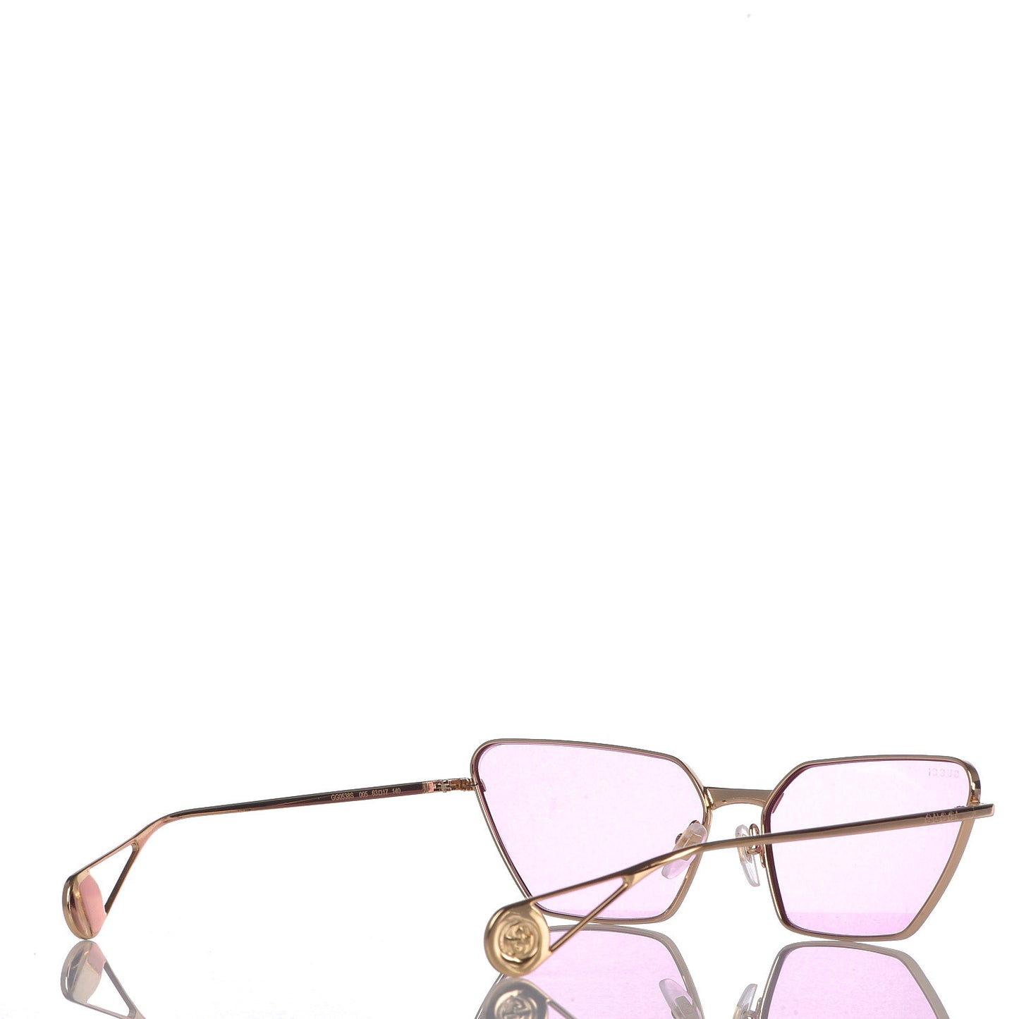 Rectangular Sunglasses GG0538S Gold Pink