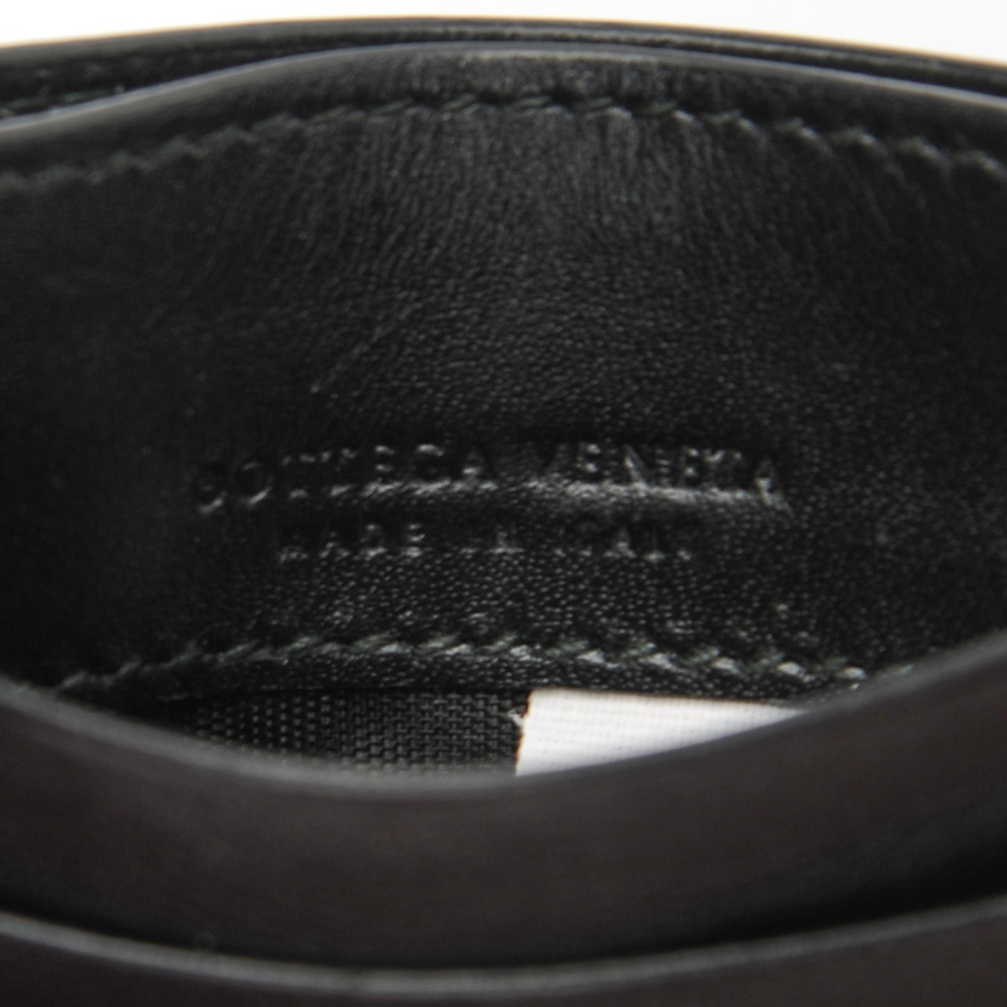 Nappa Intrecciato VN Card Case Nero Black