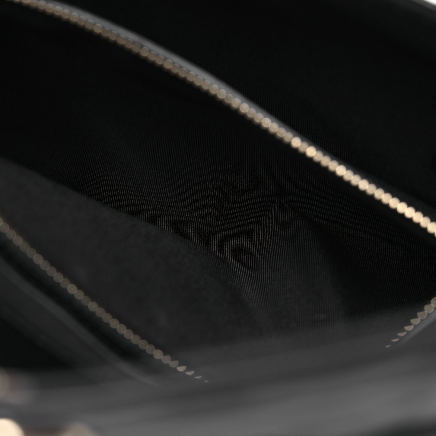 Lambskin Enamel Quilted Document Portfolio Holder Black