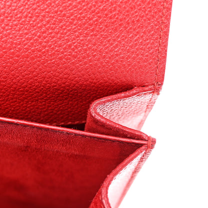 Saint Laurent Grained Calfskin Medium Monogram Sunset Satchel Red 12 of 13