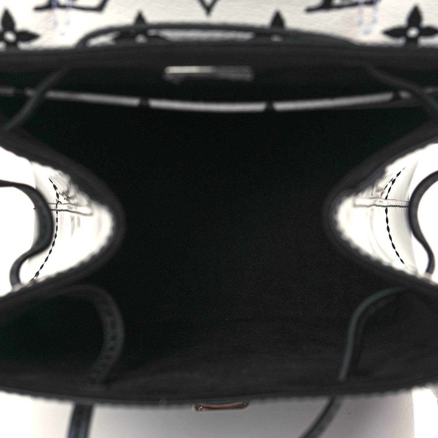 Louis Vuitton Patent Monogram Hot Springs Backpack Black White 5 of 6