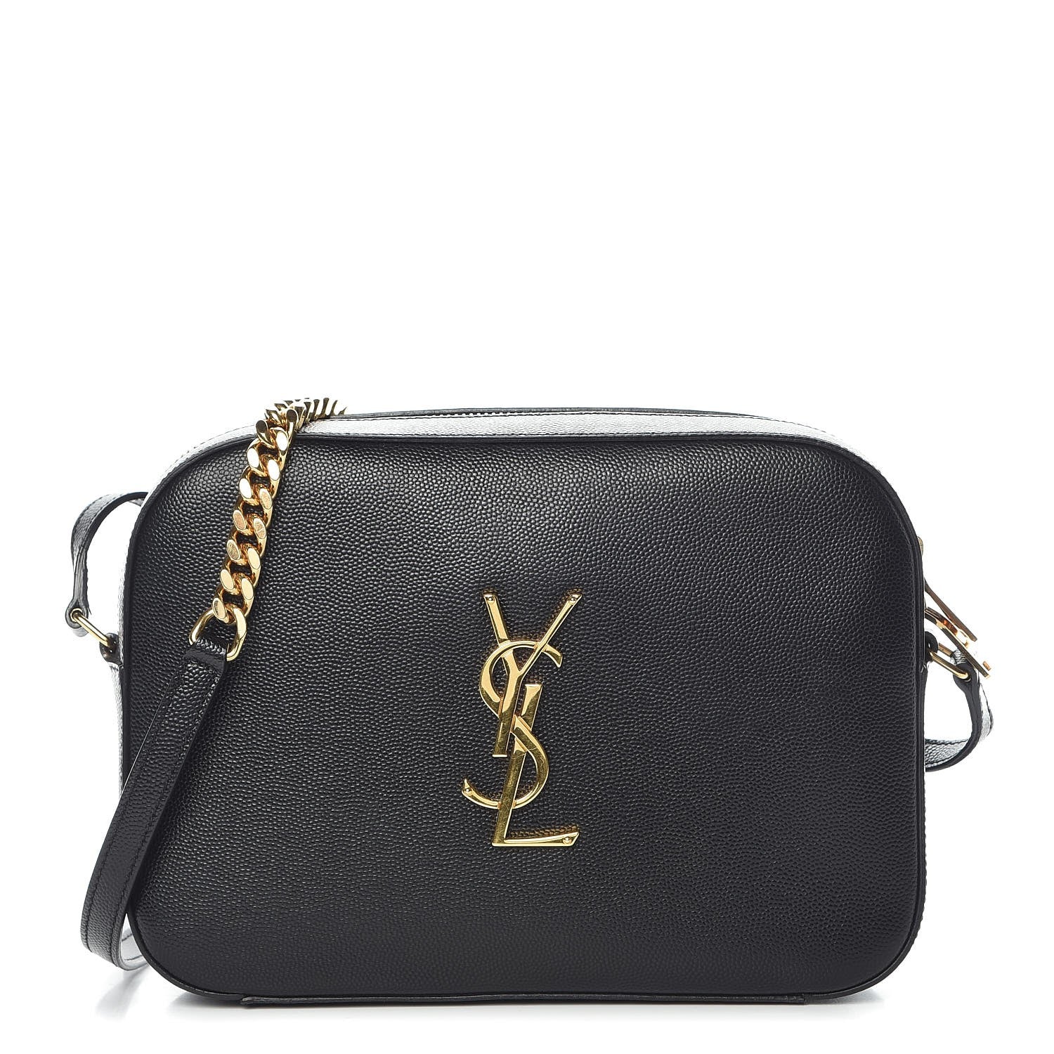 Saint Laurent Grain De Poudre Medium Classic Monogram Camera Bag Black 1 of 7