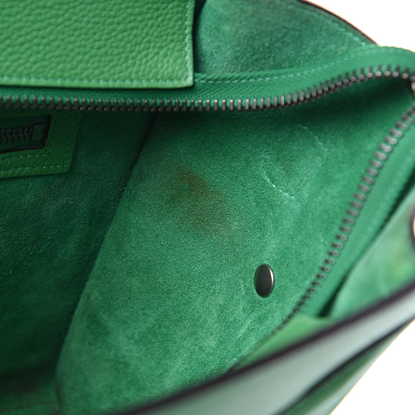 Drummed Calfskin Micro Luggage Mint