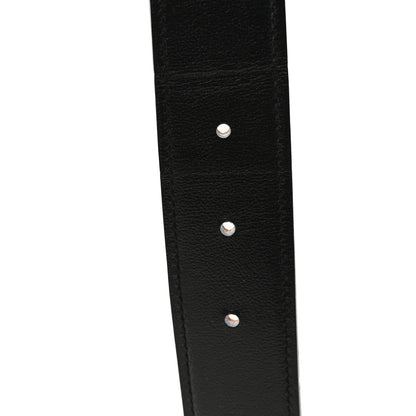 Hermes Box Togo 32mm Au Carre H Belt 85 Black Gold 4 of 4