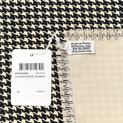 Christian Dior Silk Montaigne 90 Scarf Beige Black 4 of 4