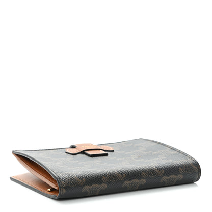Celine Canvas Triomphe Medium Strap Wallet Tan 4 of 9