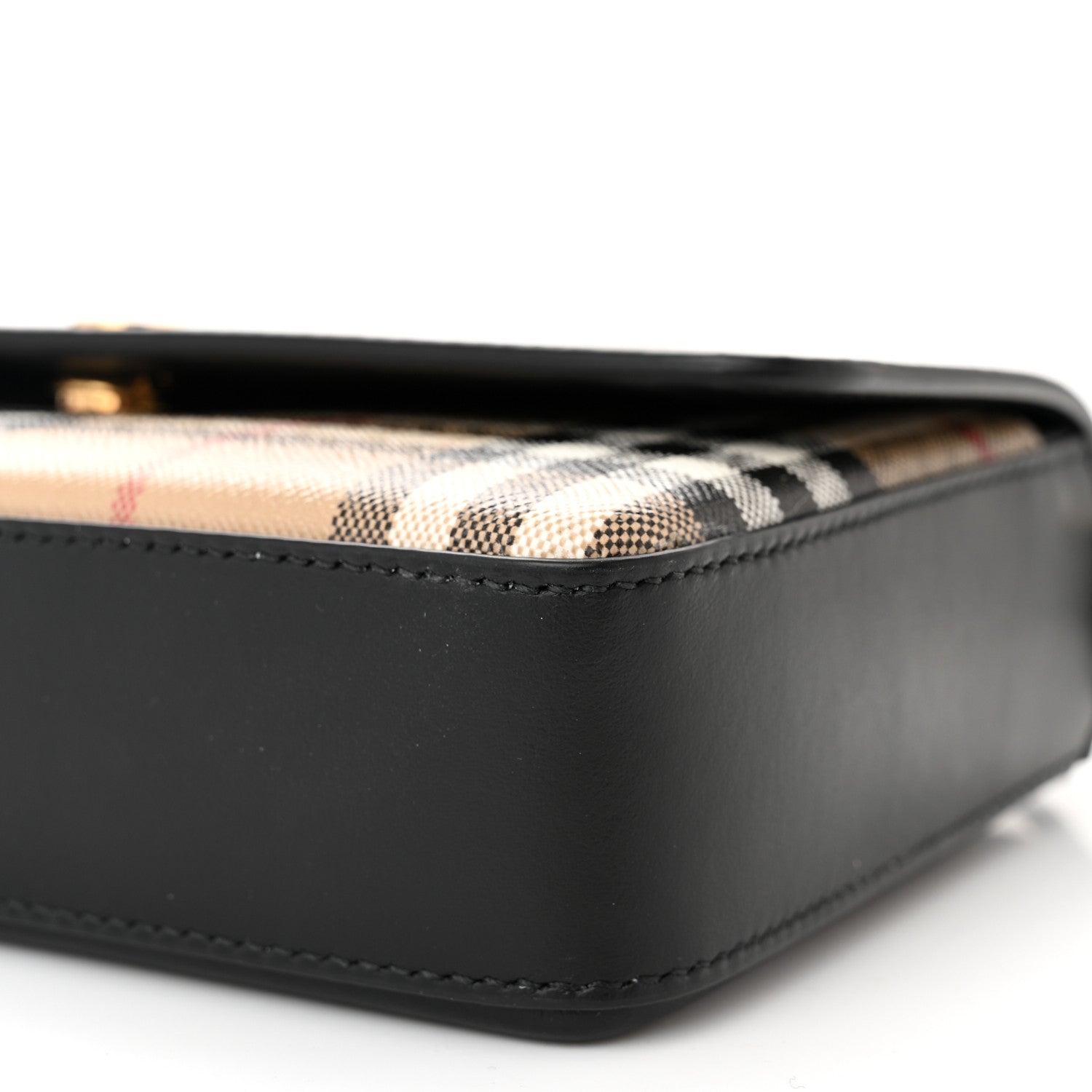 Burberry Calfskin Vintage Check New Hampshire Bag Black 10 of 10