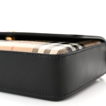 Burberry Calfskin Vintage Check New Hampshire Bag Black 10 of 10