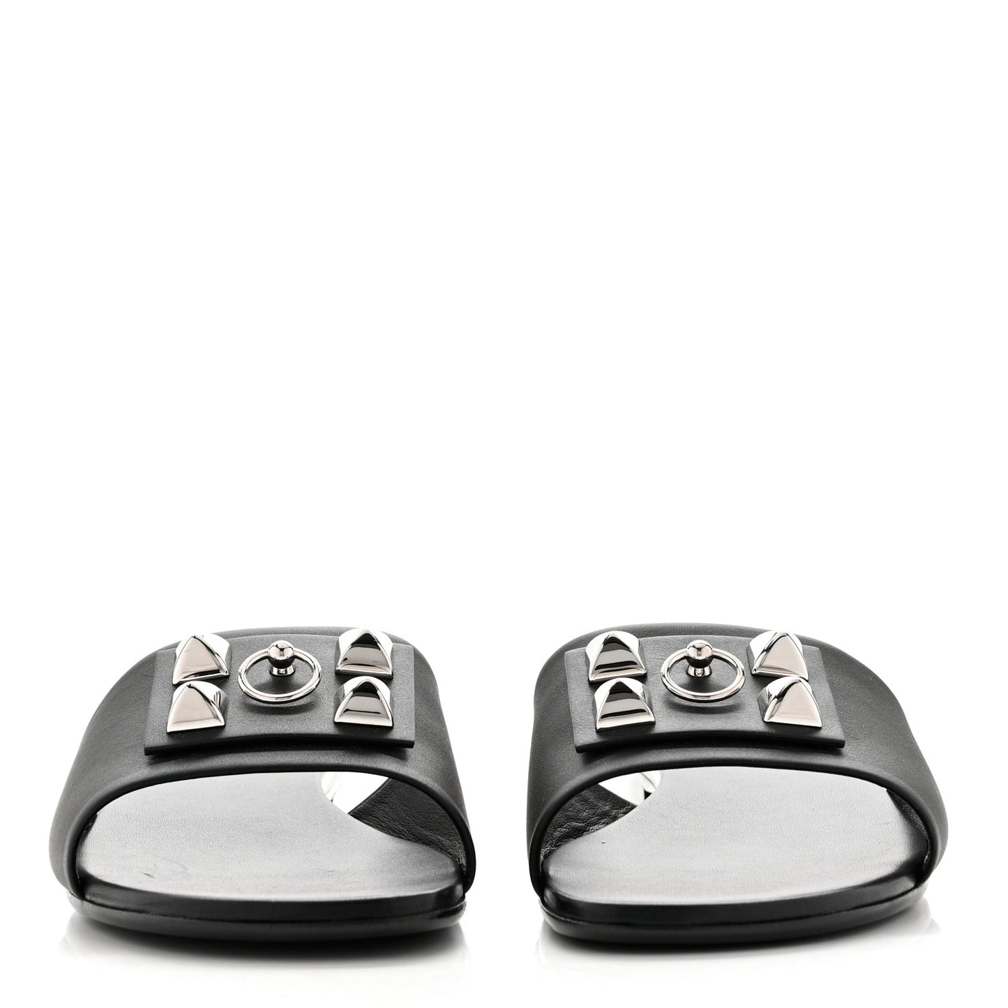 Calfskin Dune Sandals 40 Black