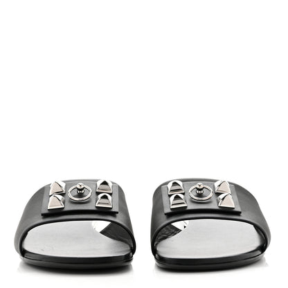 Hermes Calfskin Dune Sandals 40 Black 2 of 9