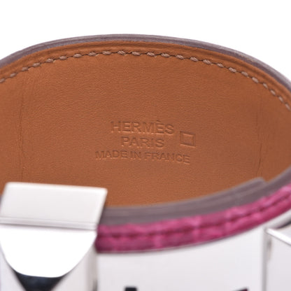 Hermes Shiny Alligator Collier De Chien CDC Bracelet S Fuchsia 4 of 8