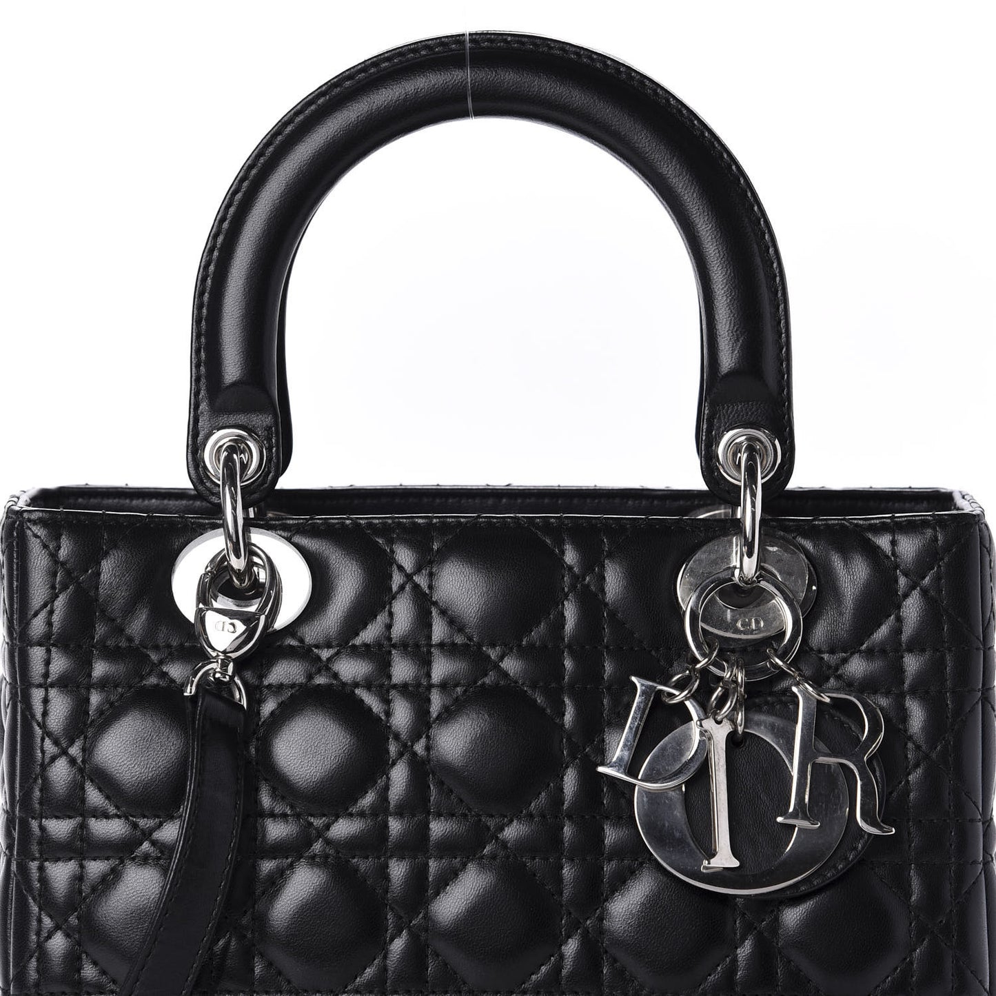 Lambskin Cannage Medium Lady Dior Black
