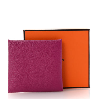 Hermes Chevre Mysore Bastia Coin Purse Rose Pourpre 8 of 8