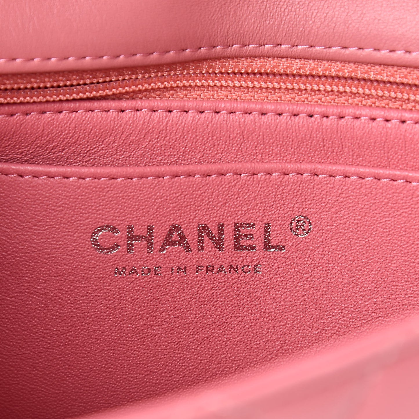 Lambskin Quilted Mini Rectangular Flap Pink