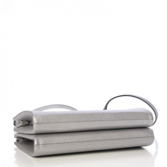 MCM Grained Calfskin Milla Double Crossbody Bag Spike Silver 4 of 11