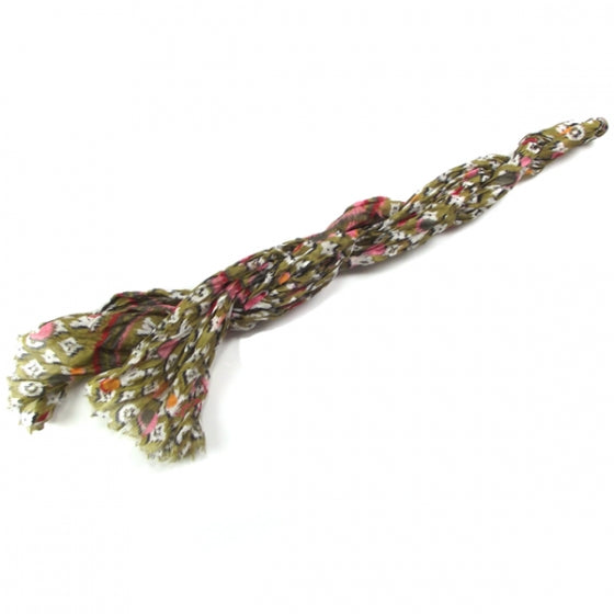 Silk Monogram Ikat Square Scarf