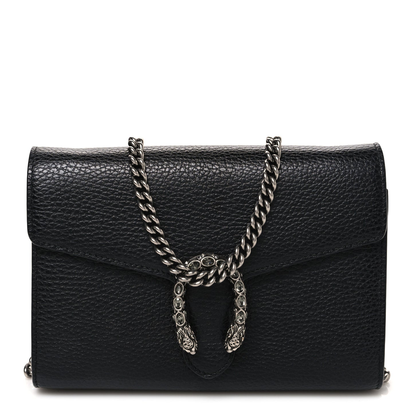 Calfskin Mini Dionysus Chain Wallet Black