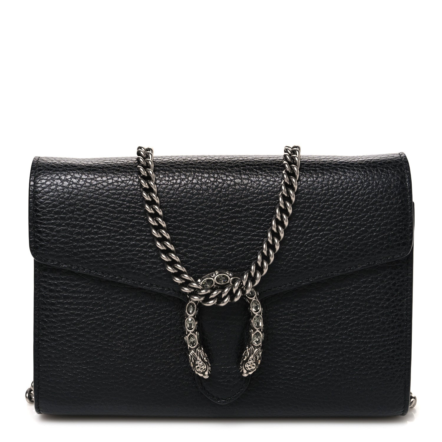 Gucci Calfskin Mini Dionysus Chain Wallet Black 1 of 11