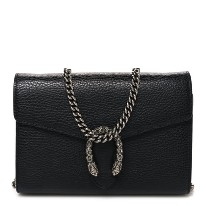 Gucci Calfskin Mini Dionysus Chain Wallet Black 1 of 11