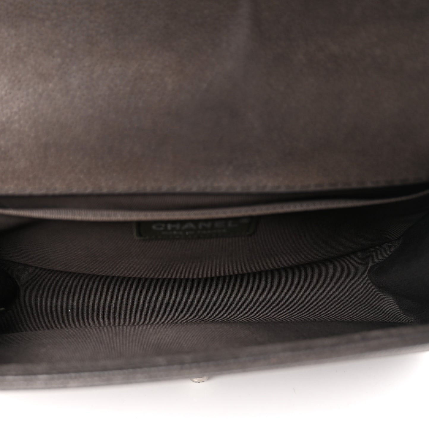 Iridescent Caviar Quilted Medium Boy Flap Dark Grey