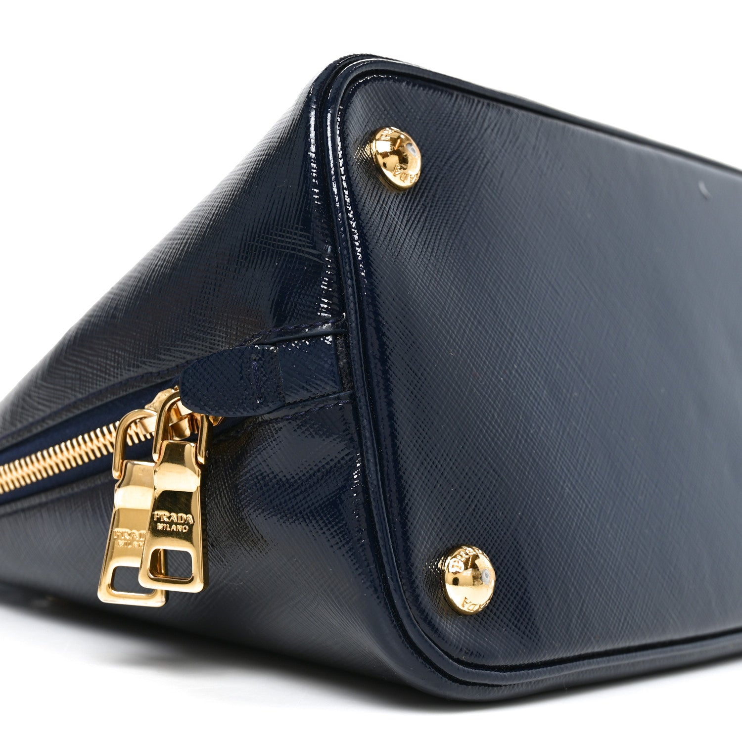 Prada Saffiano Vernice Medium Open Promenade Tote Royal 8 of 9