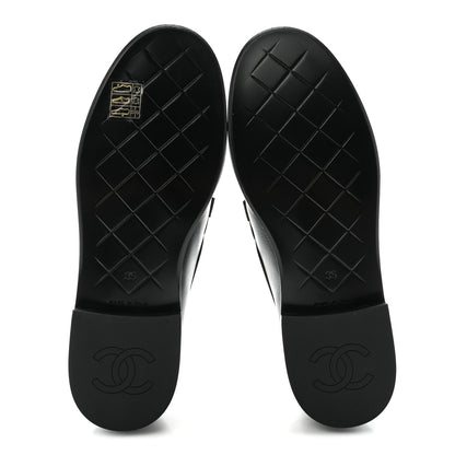 Chanel Lambskin Quilted CC Turnlock Loafers 35 Black 6 of 10