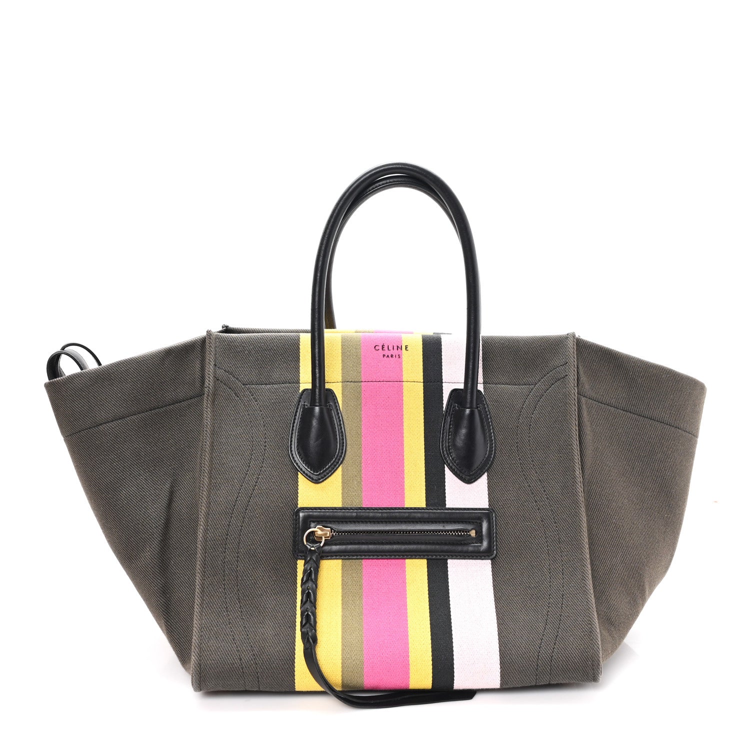 Celine Canvas Striped Medium Phantom Luggage Multicolor 1 of 10