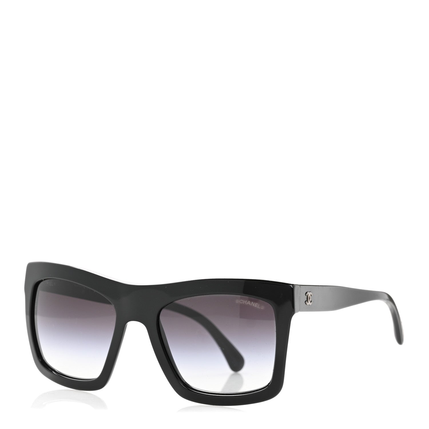 Chanel Acetate Oversized Square Sunglasses 71042 Black 1706192