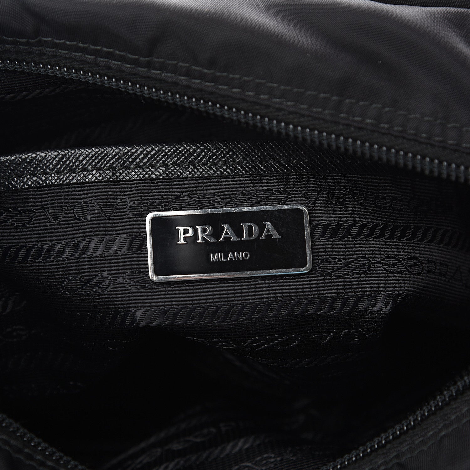 Prada Nylon New Vela Studded Messenger Black Fuoco 6 of 10