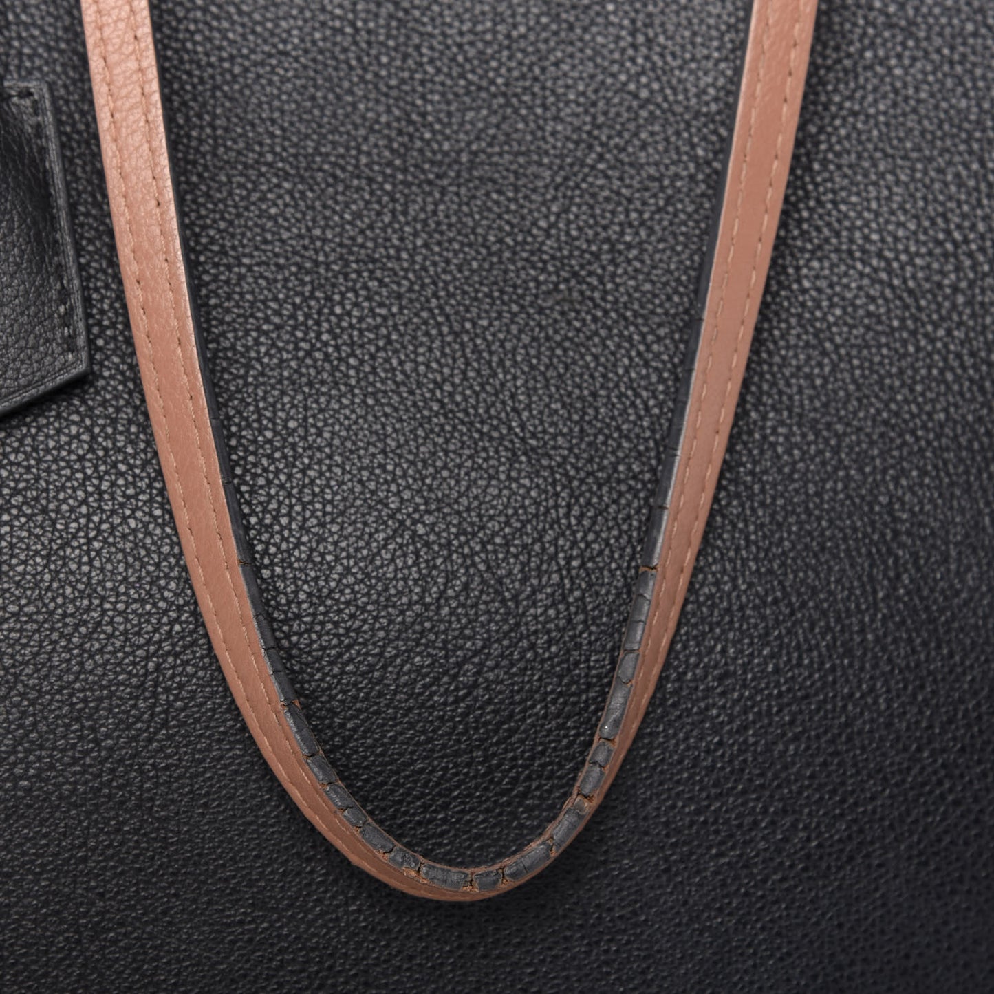 Calfskin Lockme Cabas Bois de Rose Black
