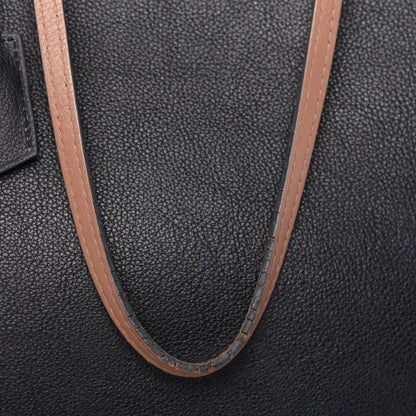 Louis Vuitton Calfskin Lockme Cabas Bois de Rose Black 13 of 13