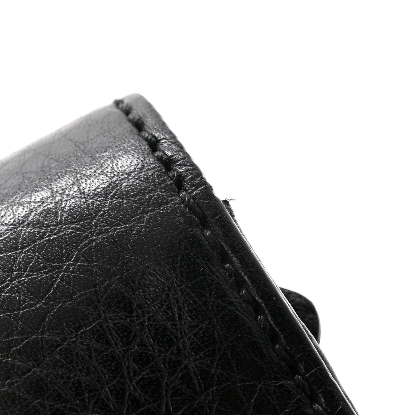 Pebbled Calfskin Medium Soho Clutch Black