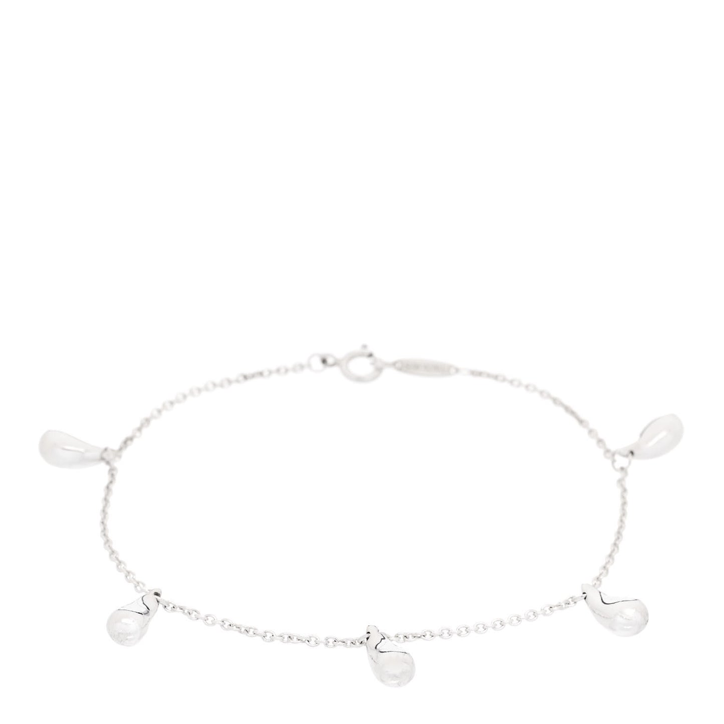 Sterling Silver Elsa Peretti Five Station Teardrop Bracelet