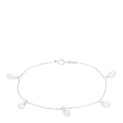 Tiffany Sterling Silver Elsa Peretti Five Station Teardrop Bracelet 1 of 5