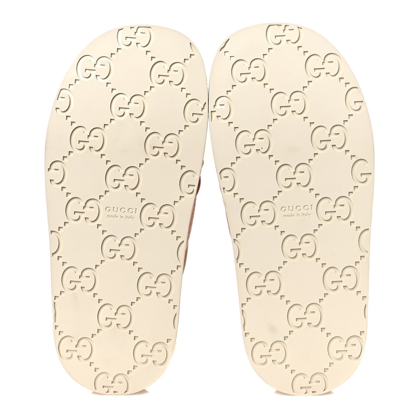 Monogram GG Calfskin Angelina Platform 55mm Slide Sandals 36.5 Light Pink