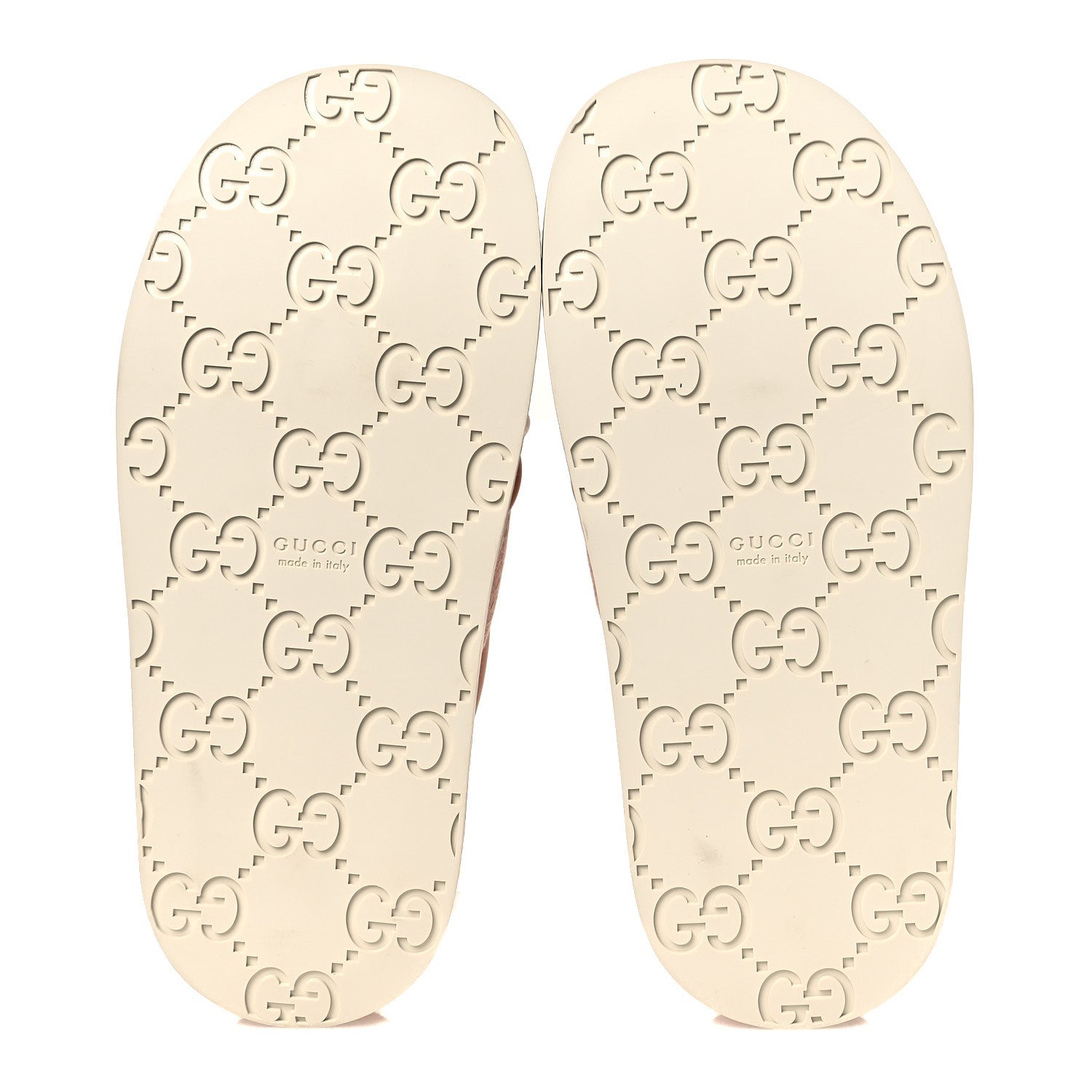 Gucci Monogram GG Calfskin Angelina Platform 55mm Slide Sandals 36.5 Light Pink 7 of 11