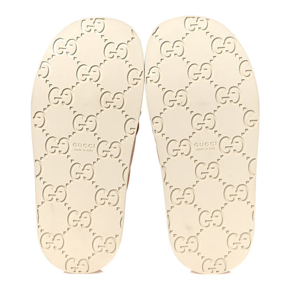 Gucci Monogram GG Calfskin Angelina Platform 55mm Slide Sandals 36.5 Light Pink 7 of 11
