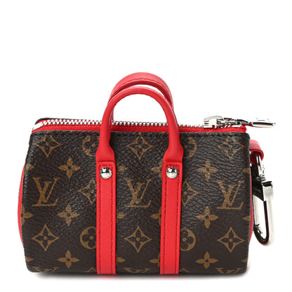 Louis Vuitton Monogram LV Colormania Mini Keepall Pouch Bag Charm Red 1 of 6