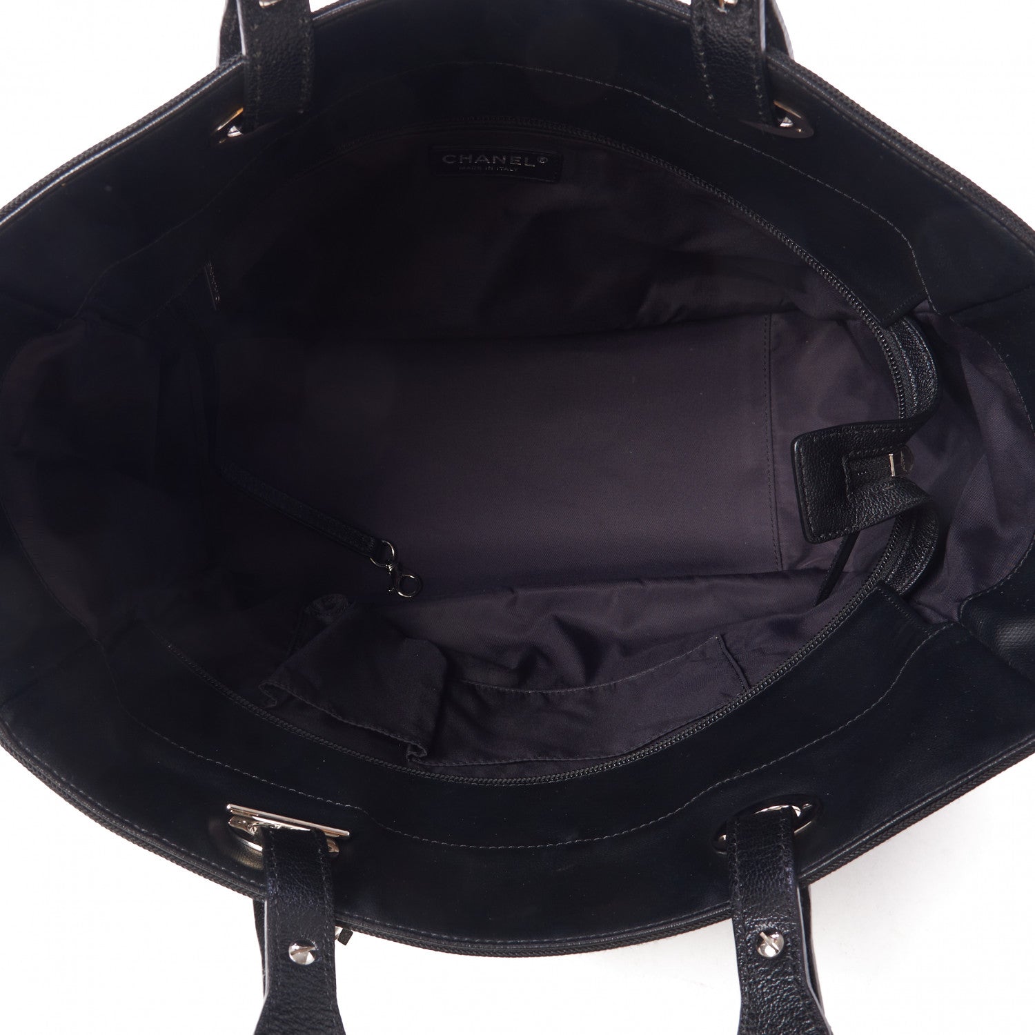 Chanel Coated Canvas Quilted Large Paris Biarritz Tote Black 4 of 9