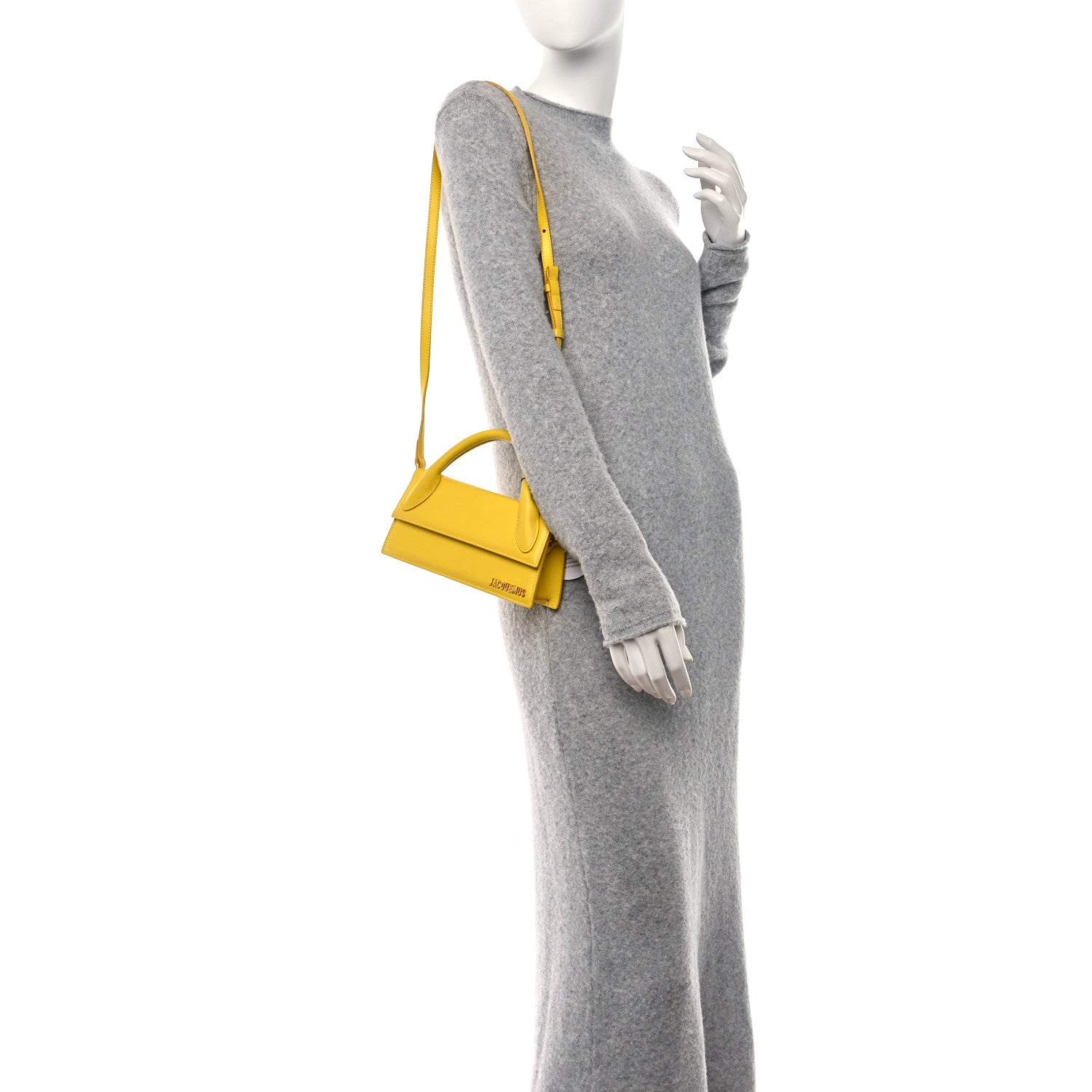 Jacquemus Smooth Calfskin Le Chiquito Long Yellow 2 of 14